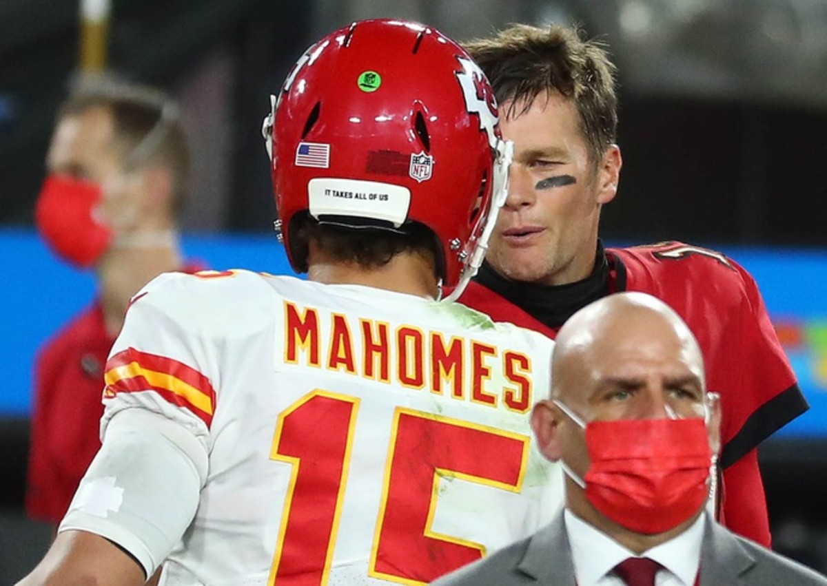 Super Bowl Quarterbacks - Patrick Mahomes and Tom Brady