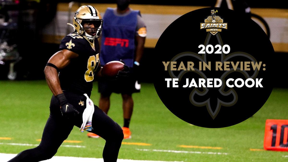 Jared Cook New Orleans Saints Game-Used #87 White Jersey, 49% OFF