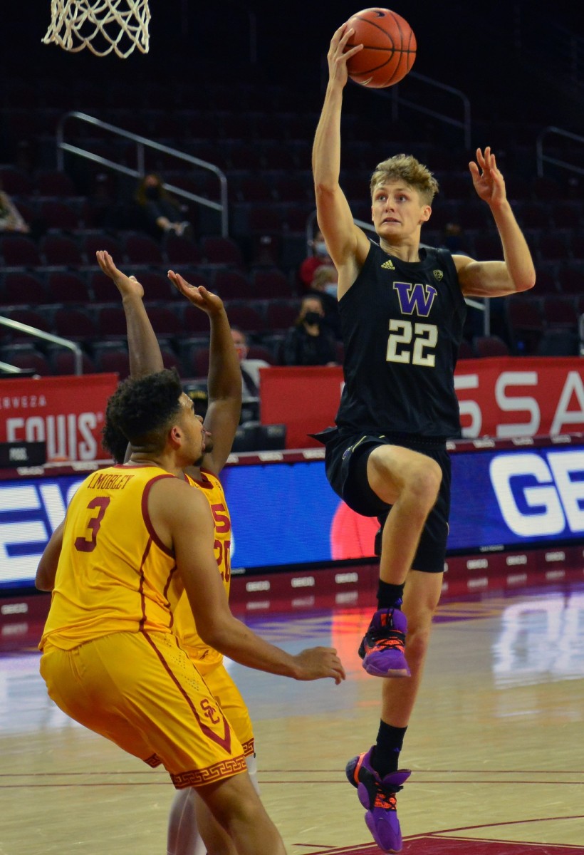 Cole Bajema drives against USC.