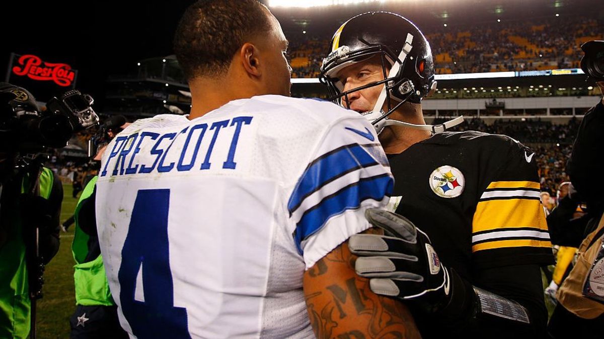 Dak and Big Ben. Legendary  Pittsburgh, Dallas cowboys, American