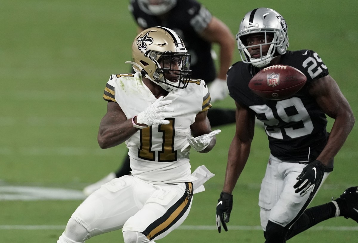 WATCH: Deonte Harris opens Saints-Bucs with career-long punt return