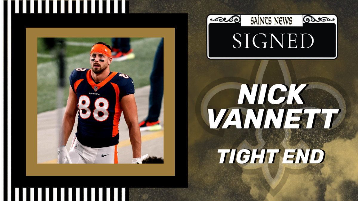 Saints Sign Tight End Nick Vannett