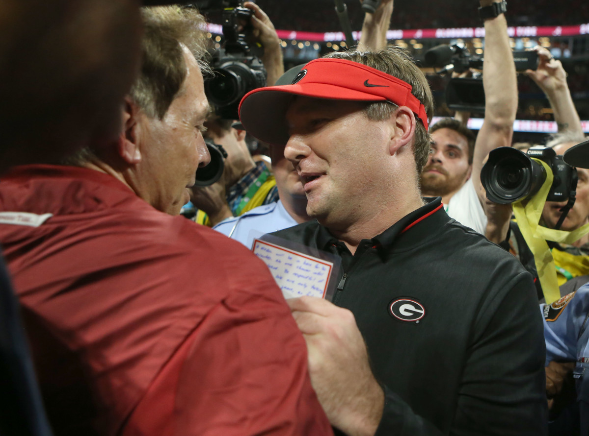 Nick Saban and Kirby Smart