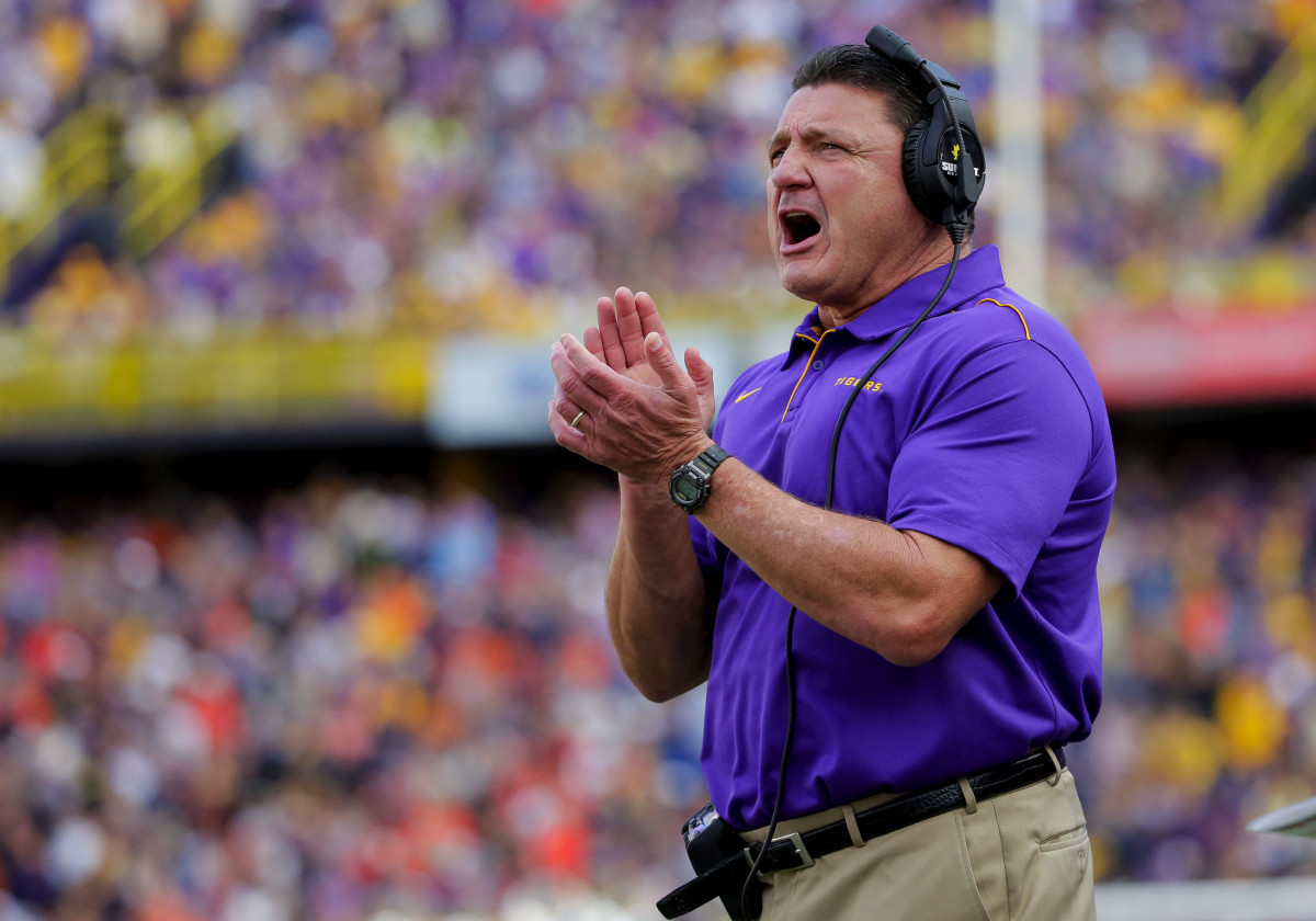 LSU Football Coach Ed Orgeron Previews Spring Practice - Sports ...