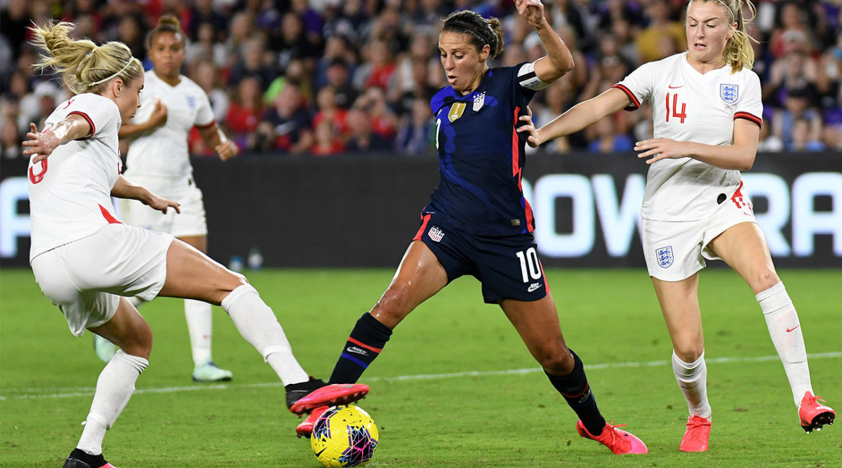 USWNT vs England Lloyd, Press score in 20 SheBelieves Cup win