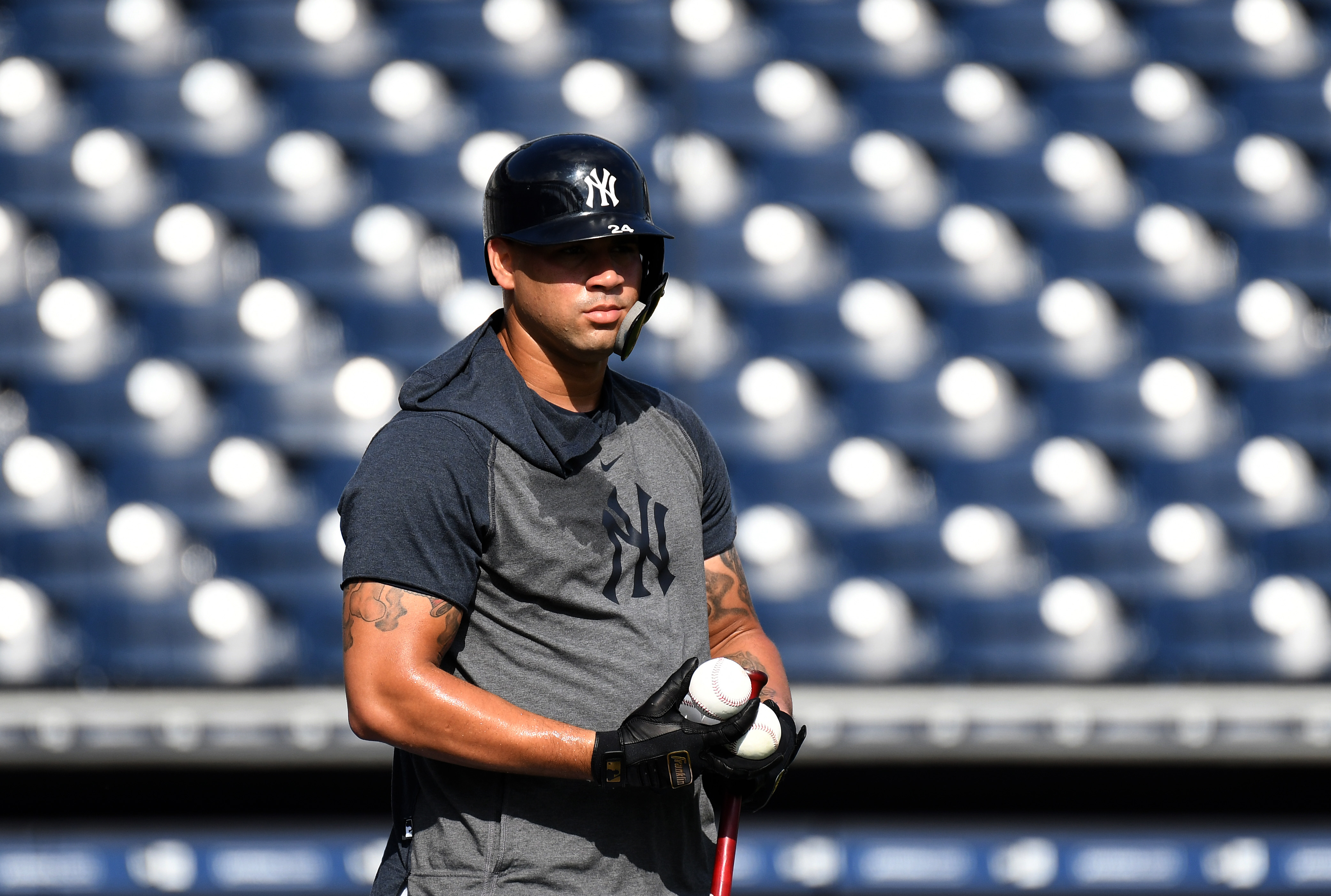 Gary Sanchez misses batting practice