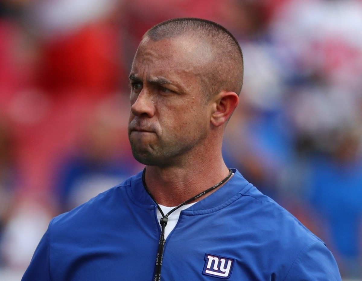 Sep 22, 2019; Tampa, FL, USA;New York Giants strength and conditioning coach Aaron Wellman prior to the game at Raymond James Stadium.