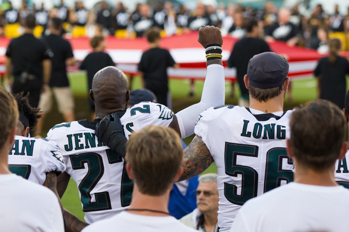 NFL national anthem protests continue Visit NFL Draft on Sports