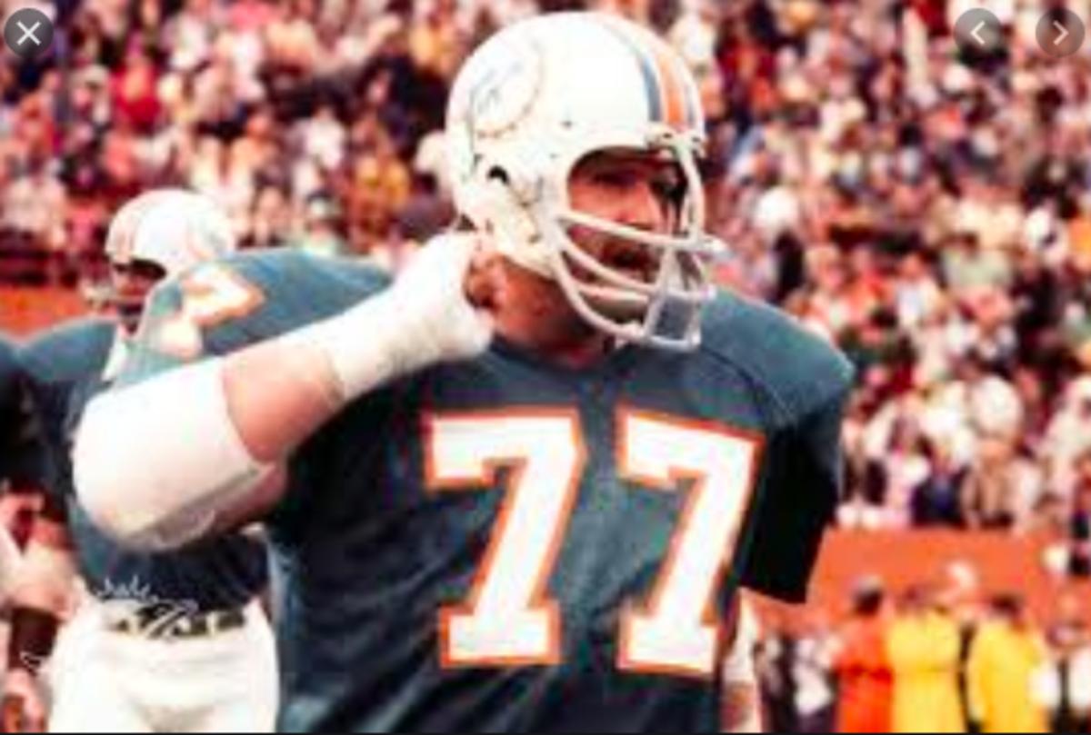 Doug Crusan was the starting tackle on Miami's undefeated team in 1972.