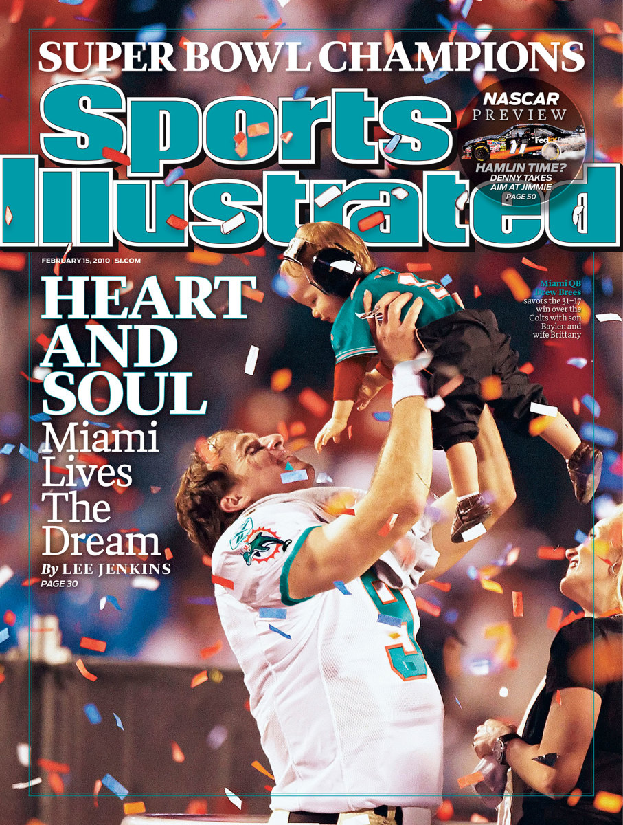 Fake Sports Illustrated cover speculating on if Drew Brees had signing with Miami