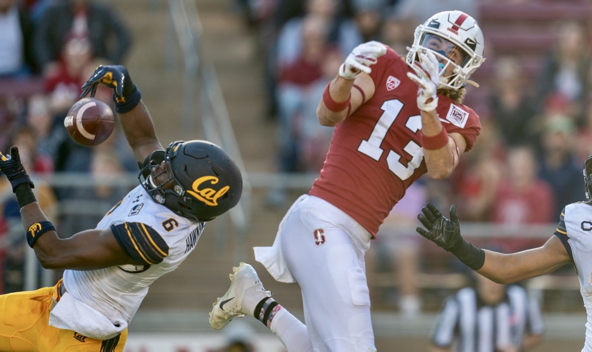 Jaylinn Hawkins intercepted 10 passes in his Cal career.