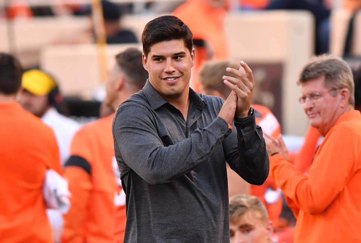 Mason Rudolph of the Steelers back for homecoming last season versus Baylor.