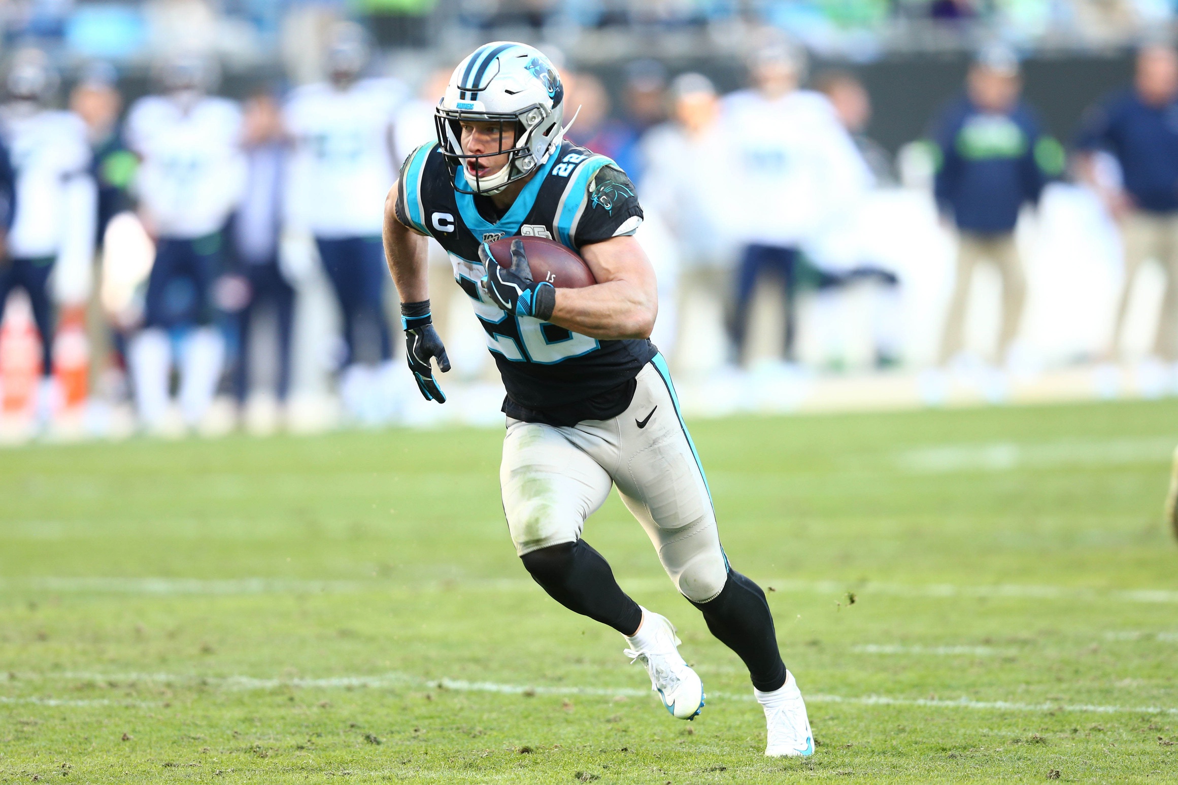 Watch Christian Mccaffrey Makes Sick Behind The Back Catch Sports Illustrated Carolina