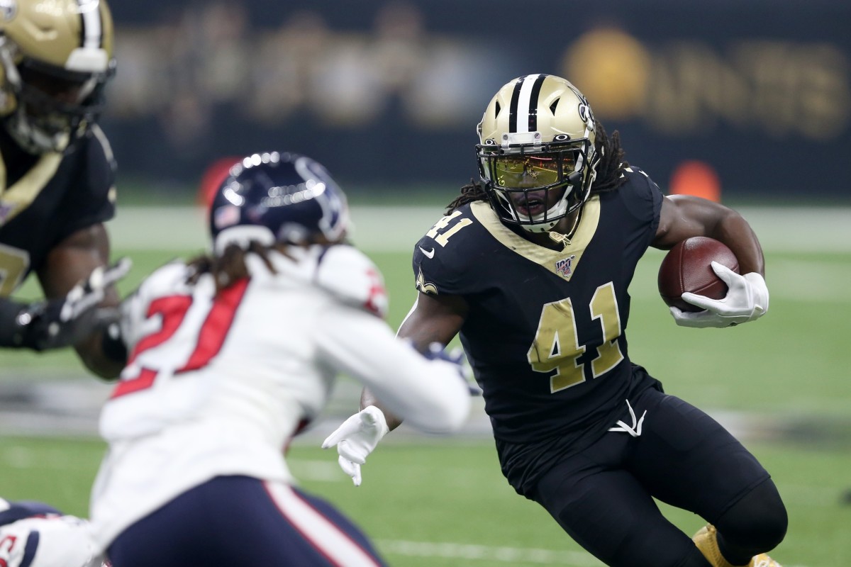 Saints RB Alvin Kamara versus the Houston Texans