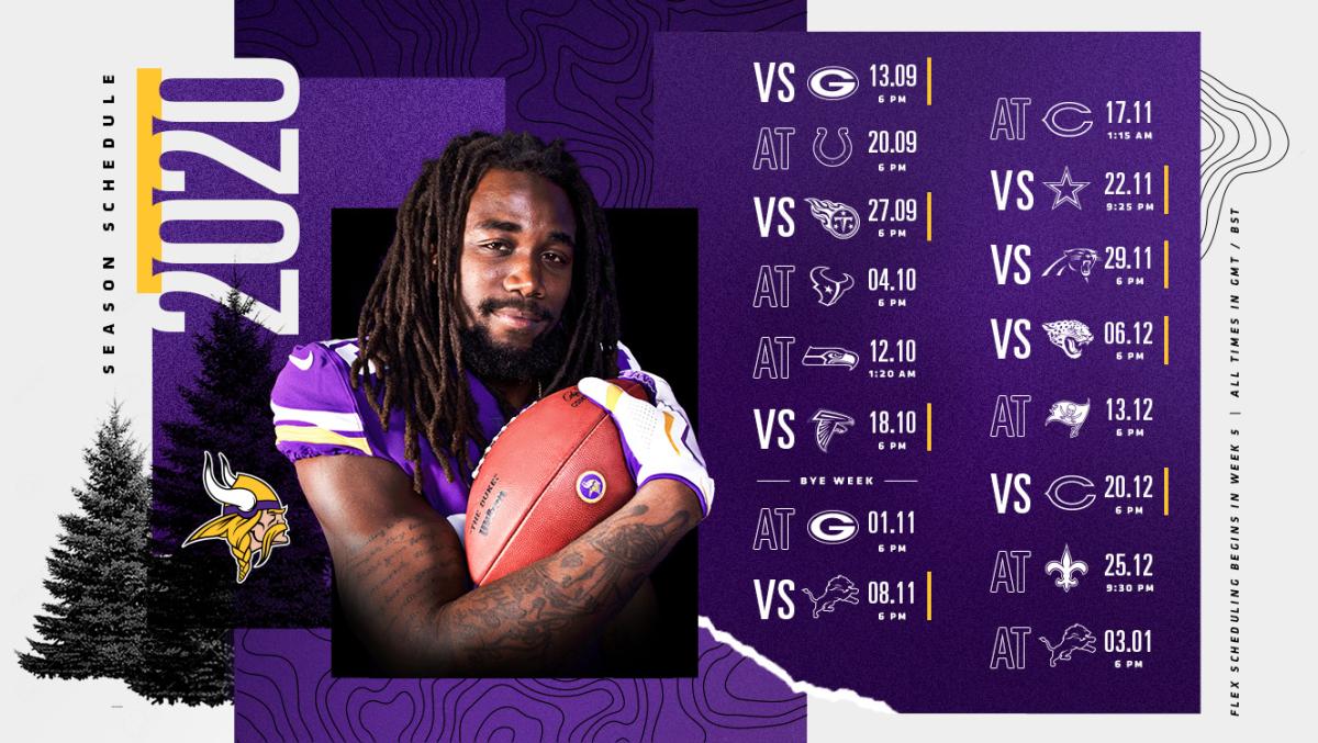 Schedule courtesy of Minnesota Vikings official website