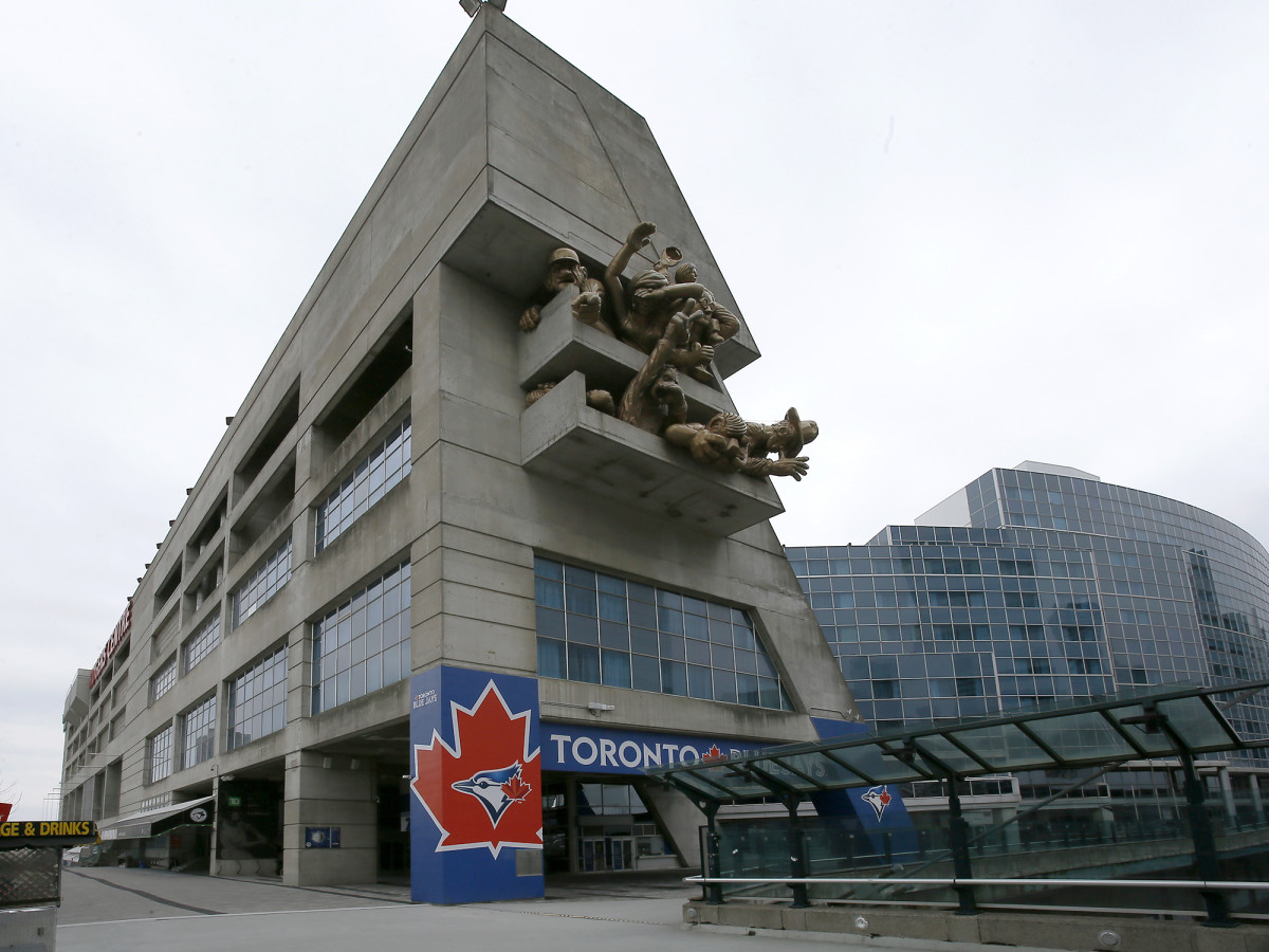 Mar 26, 2020; Toronto, Ontario, CAN; A general view of Rogers Centre during the afternoon of the postponed season opener between the Boston Red Sox and the Toronto Blue Jays. The game was postponed due to the coronavirus COVID-19 pandemic.