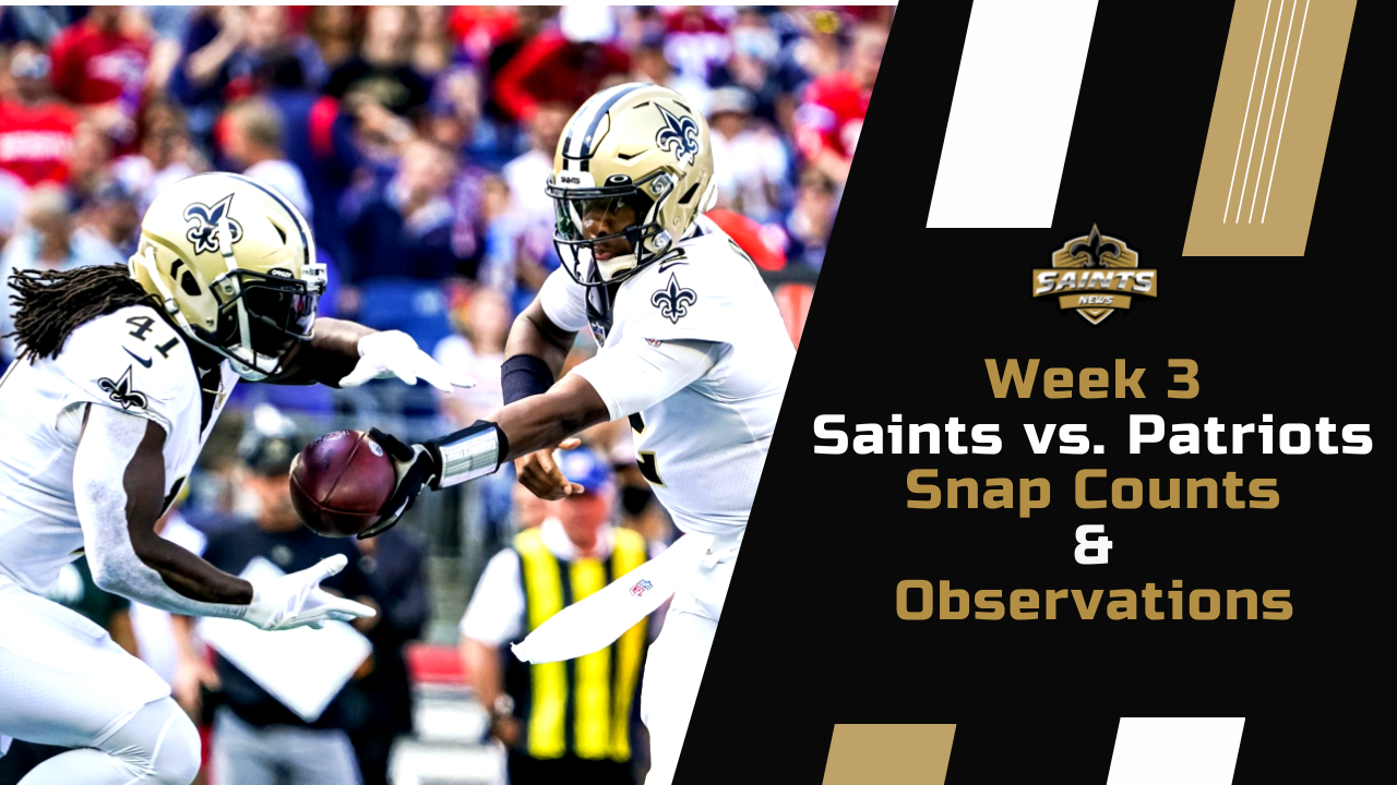 Saints vs. Patriots Halftime Report  Week 3 - Sports Illustrated New  Orleans Saints News, Analysis and More