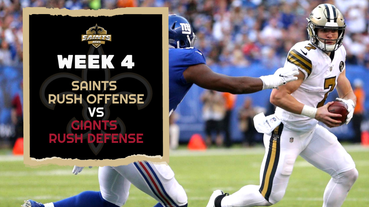 Saints Rushing Attack vs. Giants Run Defense