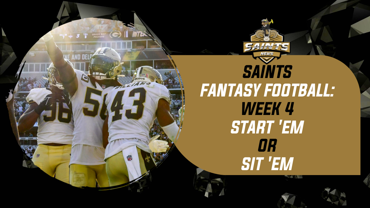 Saints-Bucs Fantasy Football Start'Em Sit'Em  Week 4 - Sports Illustrated  New Orleans Saints News, Analysis and More