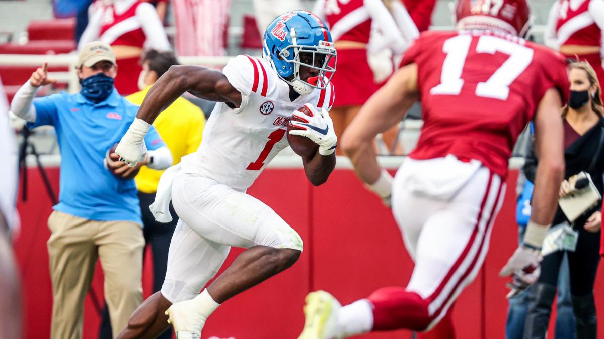 Ole Miss wide receiver Jonathan Mingo