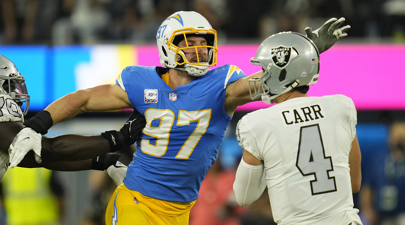 Joey Bosa discusses Derek Carr comments ahead of Chargers-Raiders