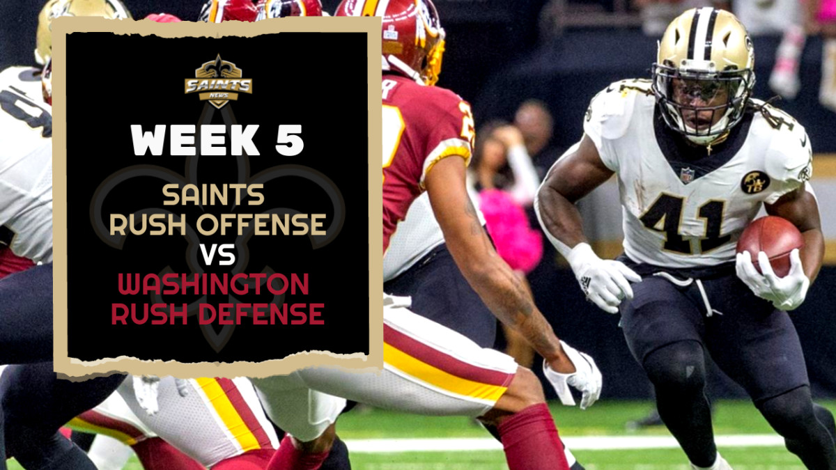 Saints Rushing Attack vs. Washington Run Defense