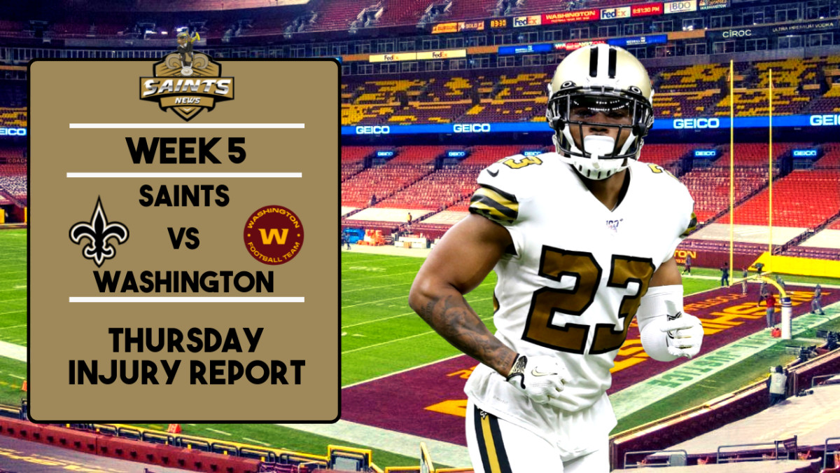 Week 5: Saints Thursday Injury Report