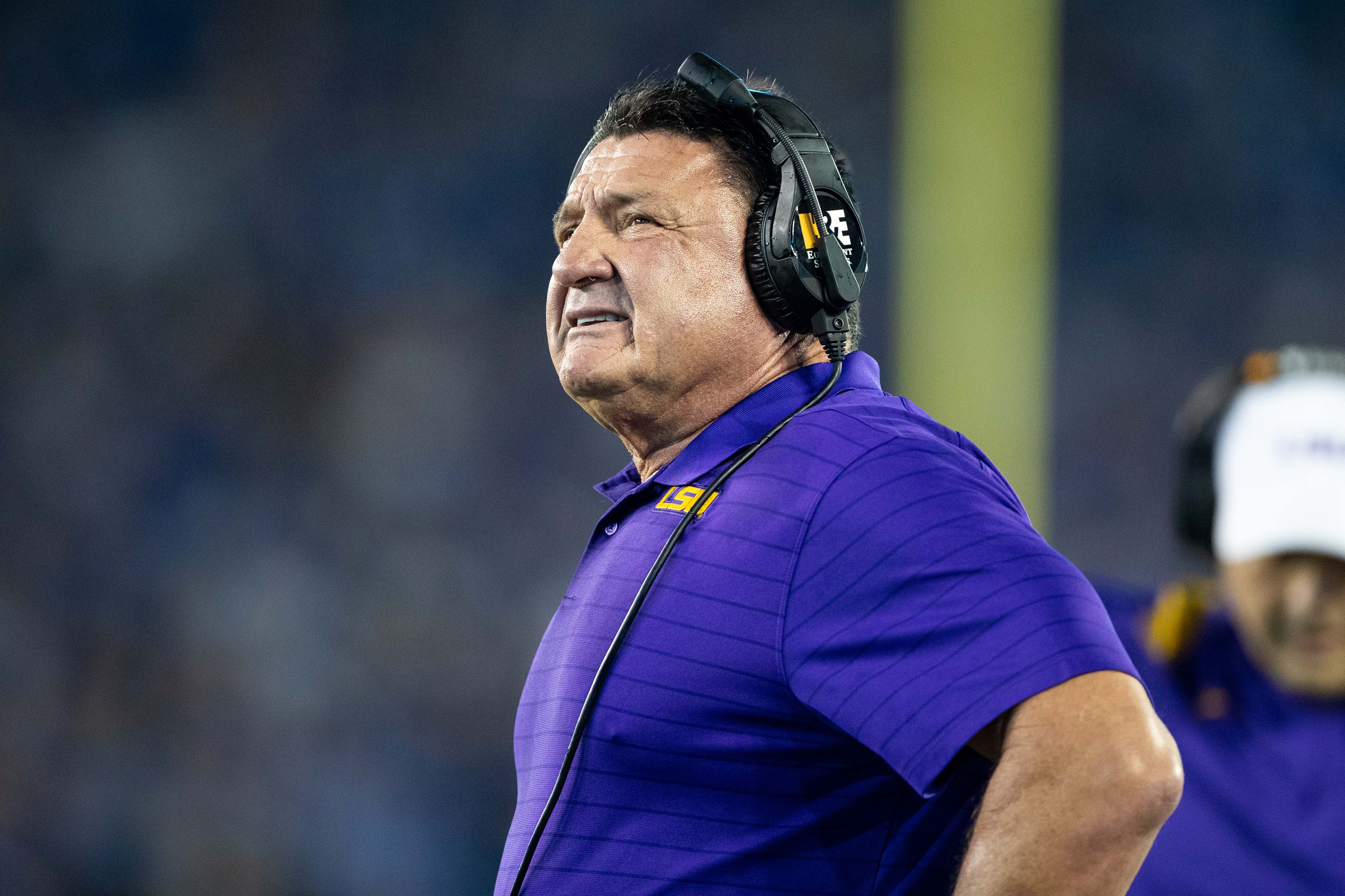 LSU Football Coach Ed Orgeron Provides Final Updates Ahead Of ULM Matchup Sports Illustrated
