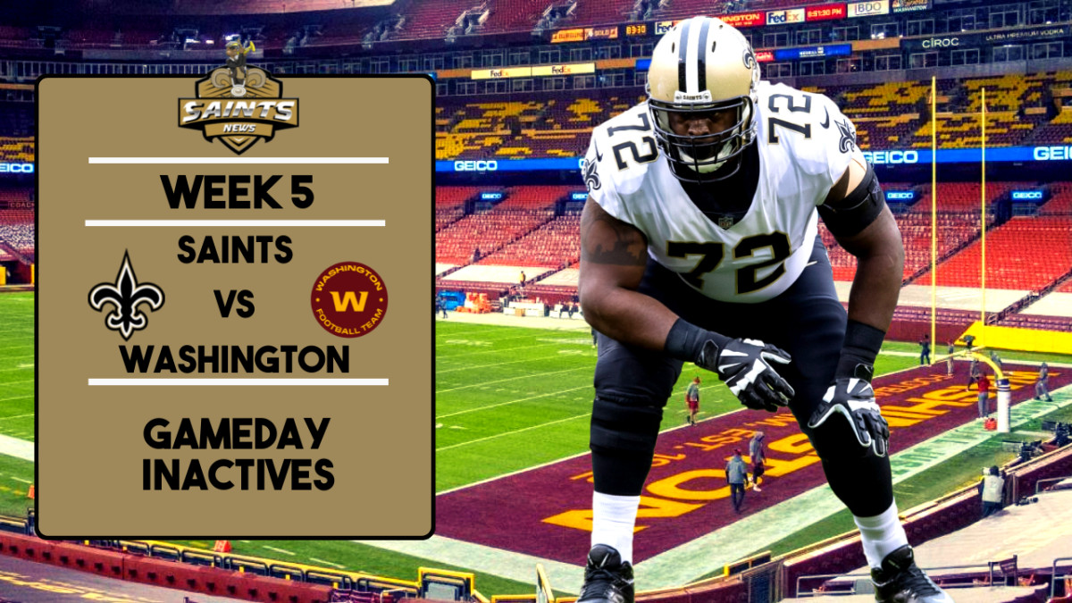 Week 5: Saints Inactives List