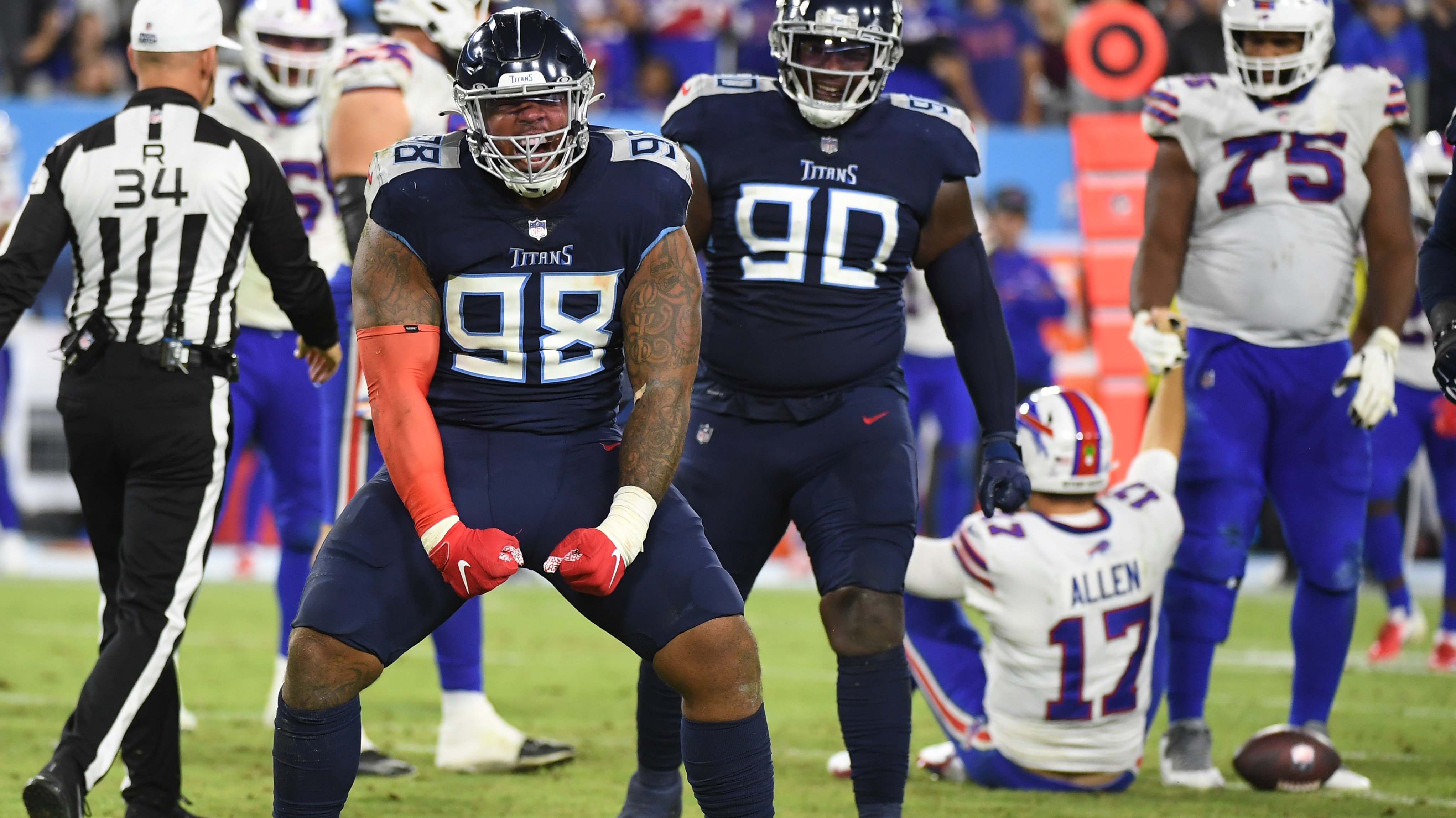 Titans stop Josh Allen on 4th down in final seconds to upset Bills