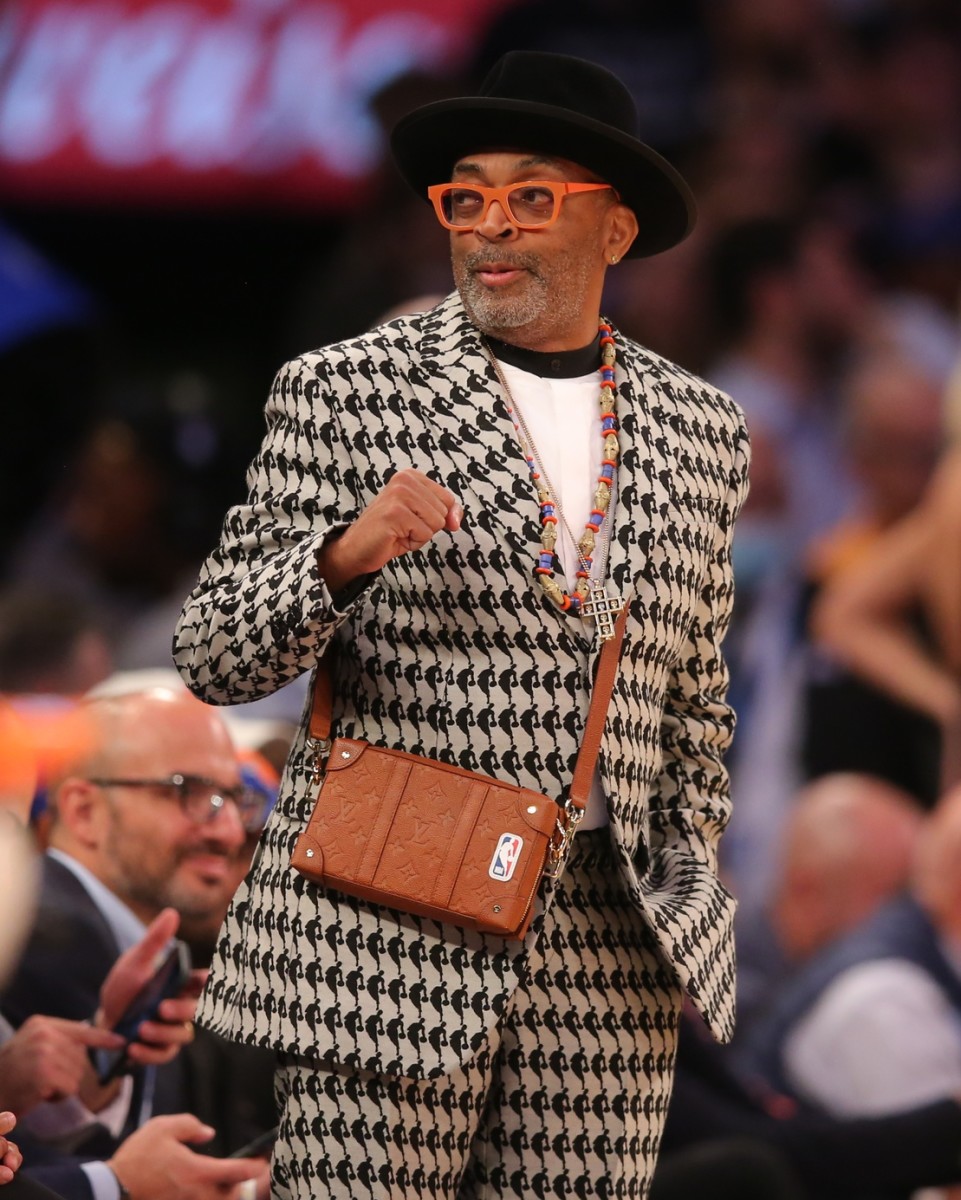 Nick DePaula on X: Spike Lee brought the Louis Vuitton x NBA Logo suit  back out for #NBAAllStar🔥🔥🔥🔥  / X