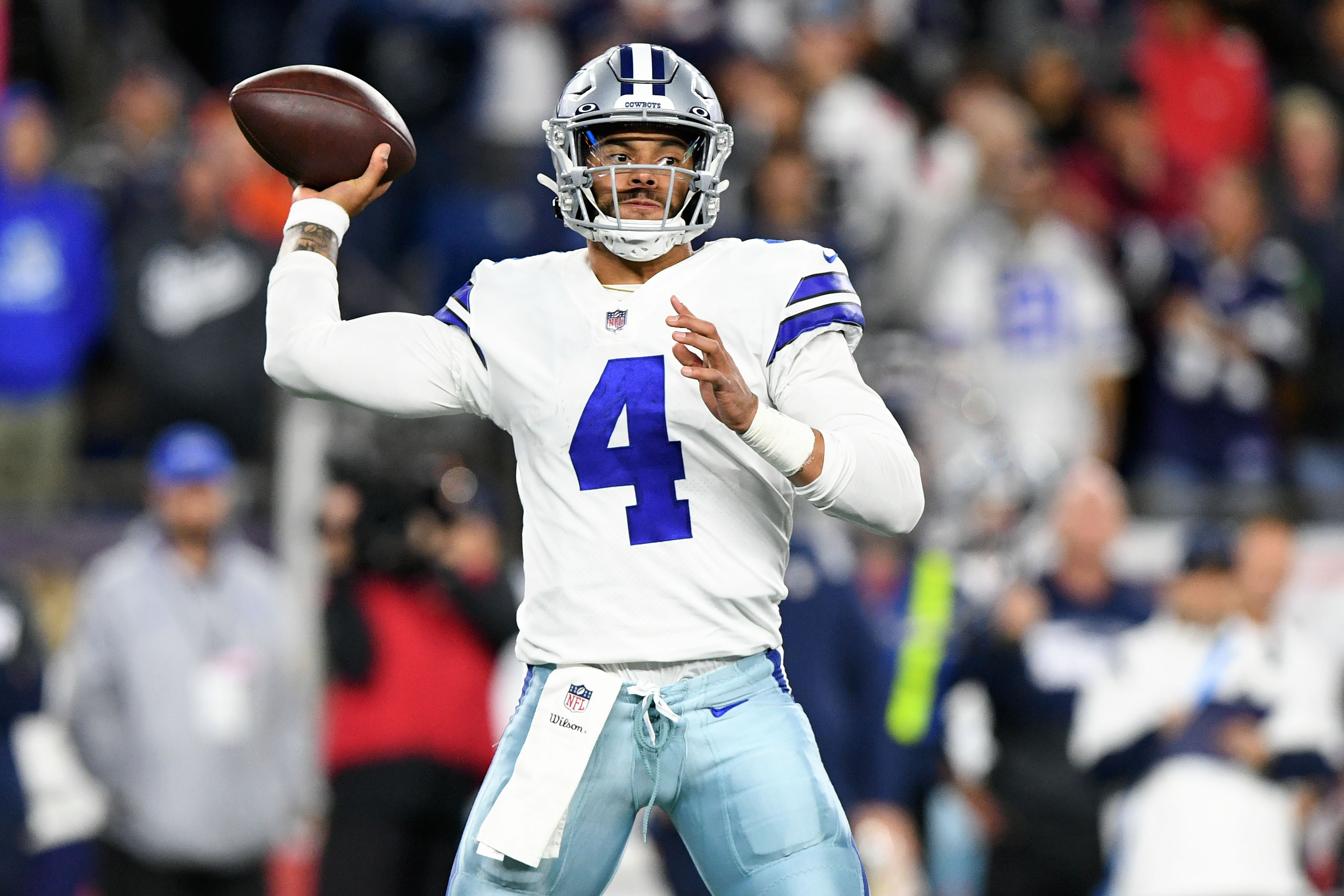 Photos: Cowboys QB Dak Prescott continues testing calf in practice ahead of  Sunday's game vs. Vikings