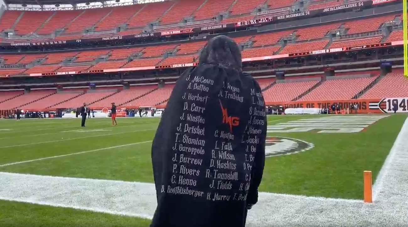 Myles Garrett Enters Stadium As The Sack Reaper