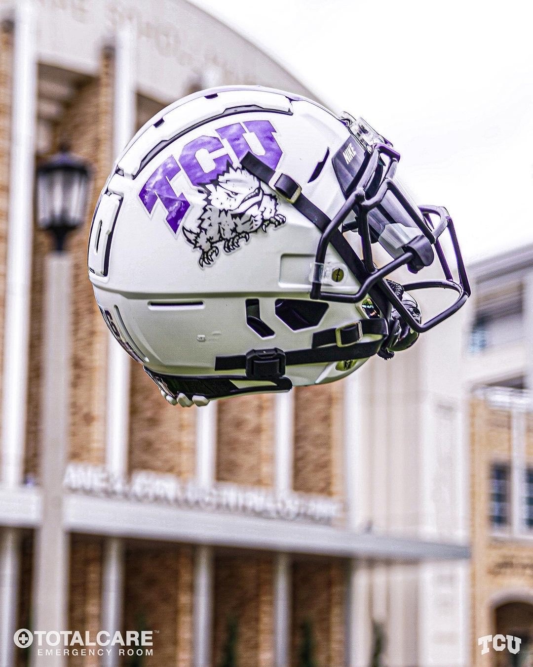 tcu purple chrome helmets