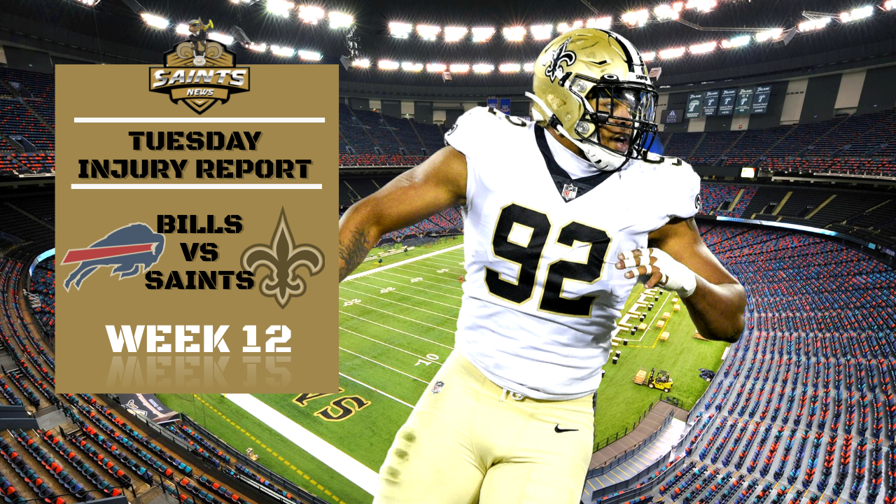 Week 12: New Orleans Saints Tuesday Injury Report - Sports Illustrated ...