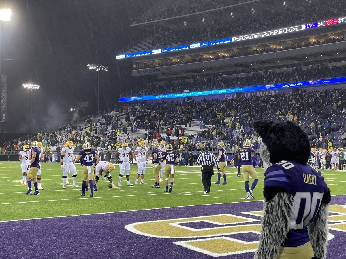 Big gaps of seats could be seen throughout Husky Stadium for the Arizona State game.