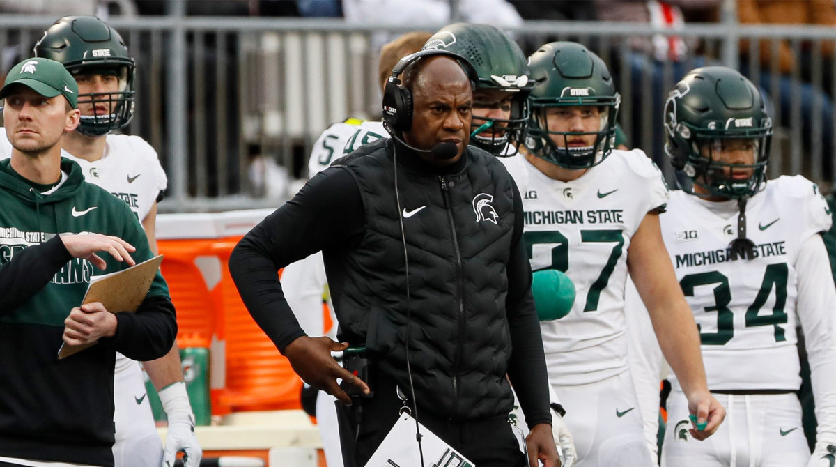Michigan State head coach Mel Tucker watches from the sideline during the fourth quarter of the Spartans’ loss to Ohio State.