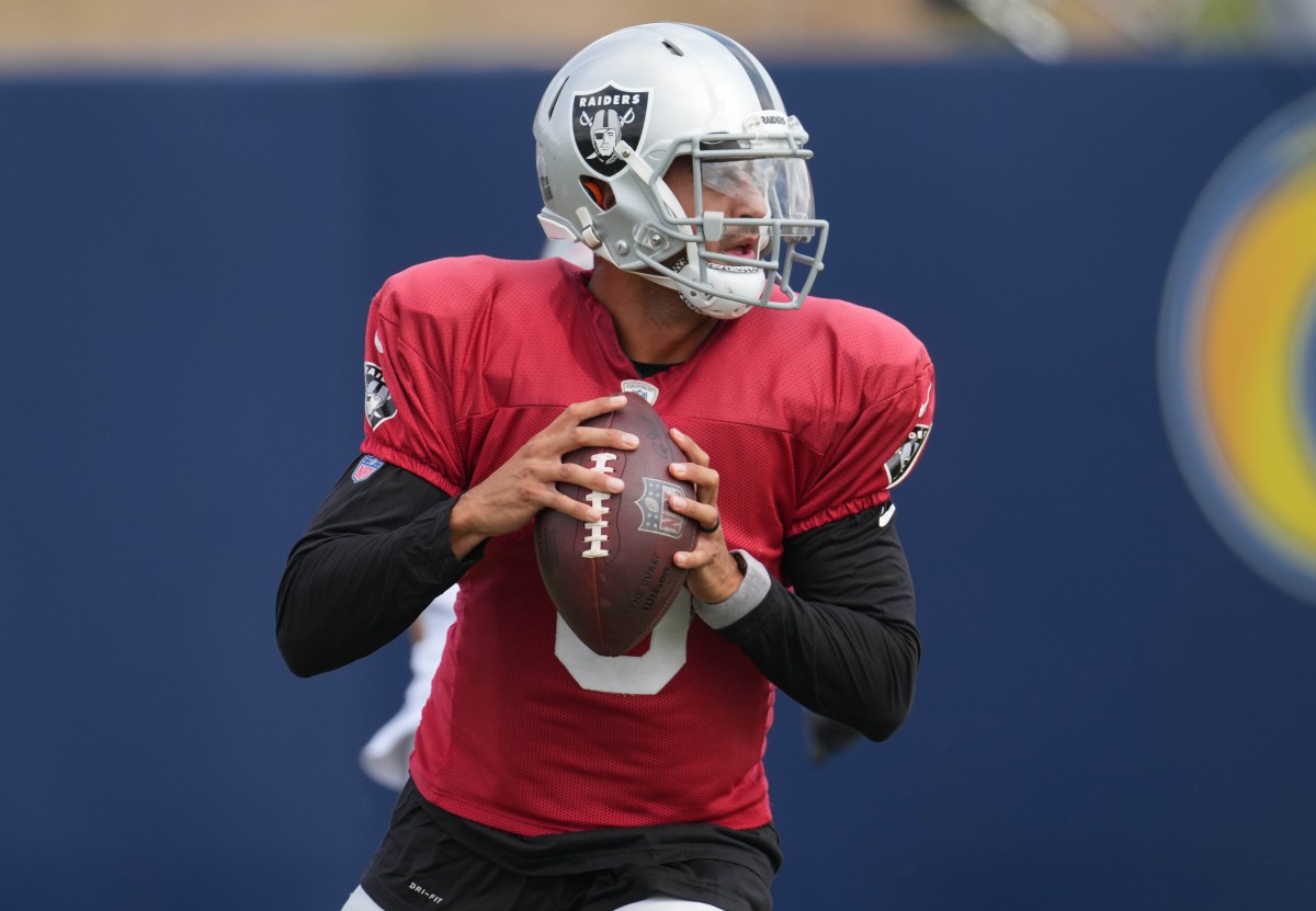 Las Vegas Raiders quarterback Marcus Mariota is part of the game plan