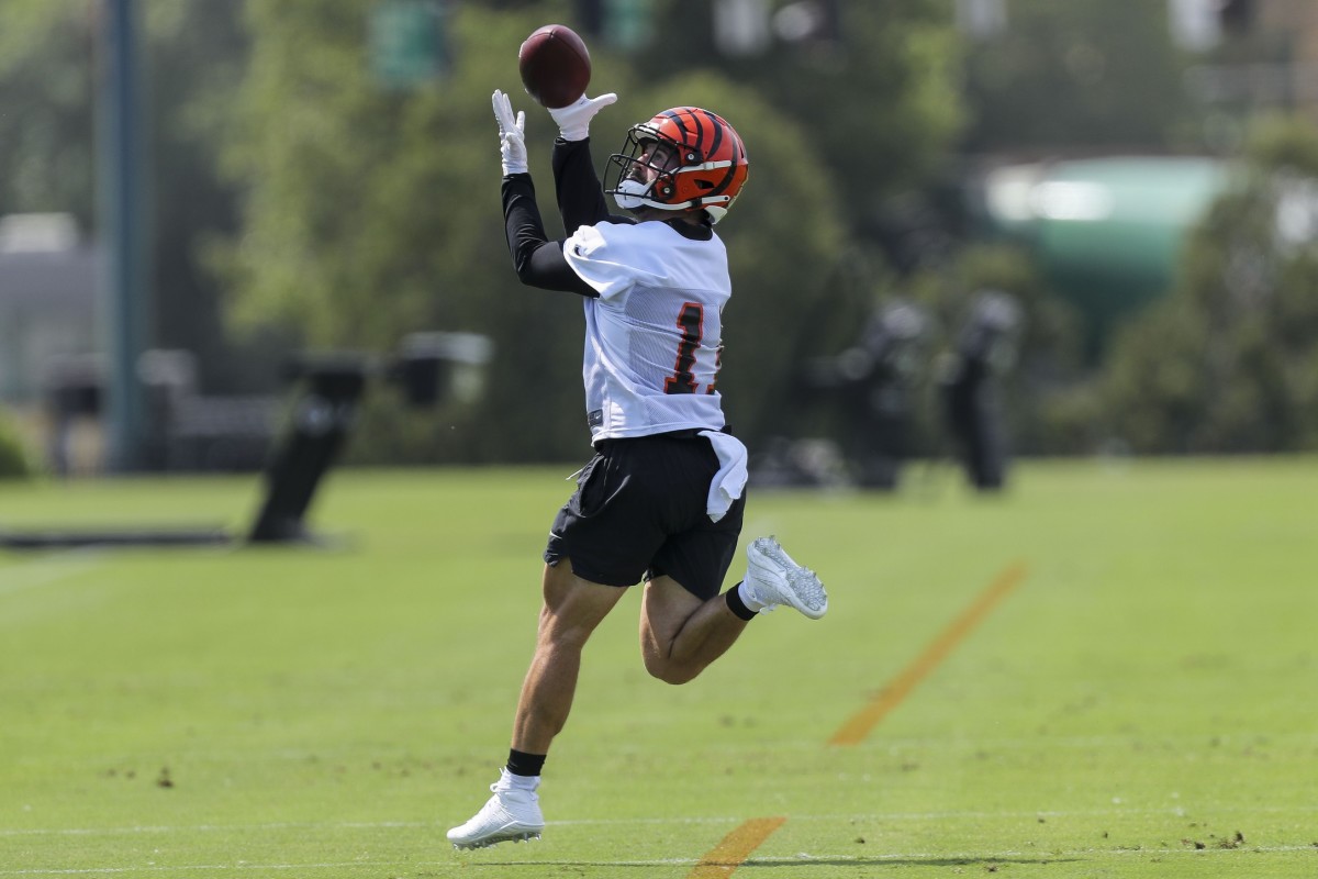 Cincinnati Bengals' wide receiver Trent Taylor (11) is tackled by