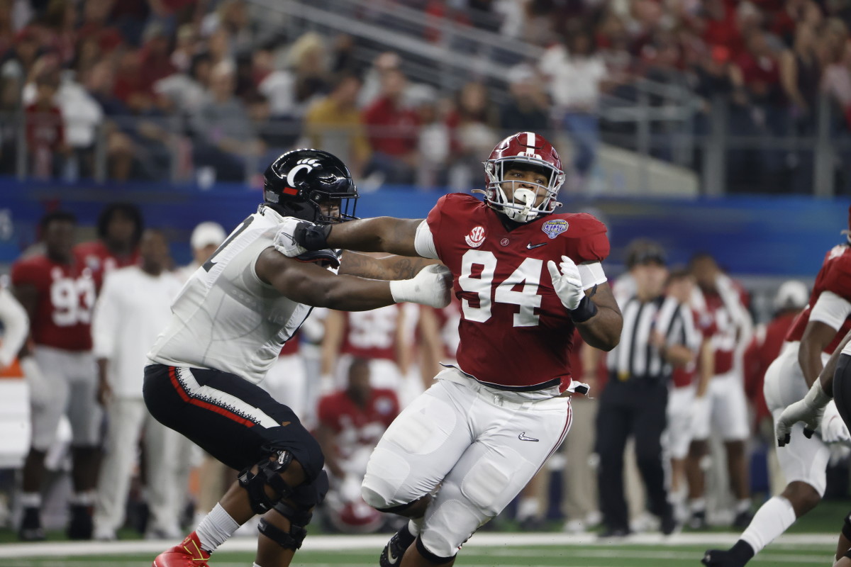 DJ Dale in the Cotton Bowl against Cincinnati in Arlington, Texas on Dec. 31, 2021.