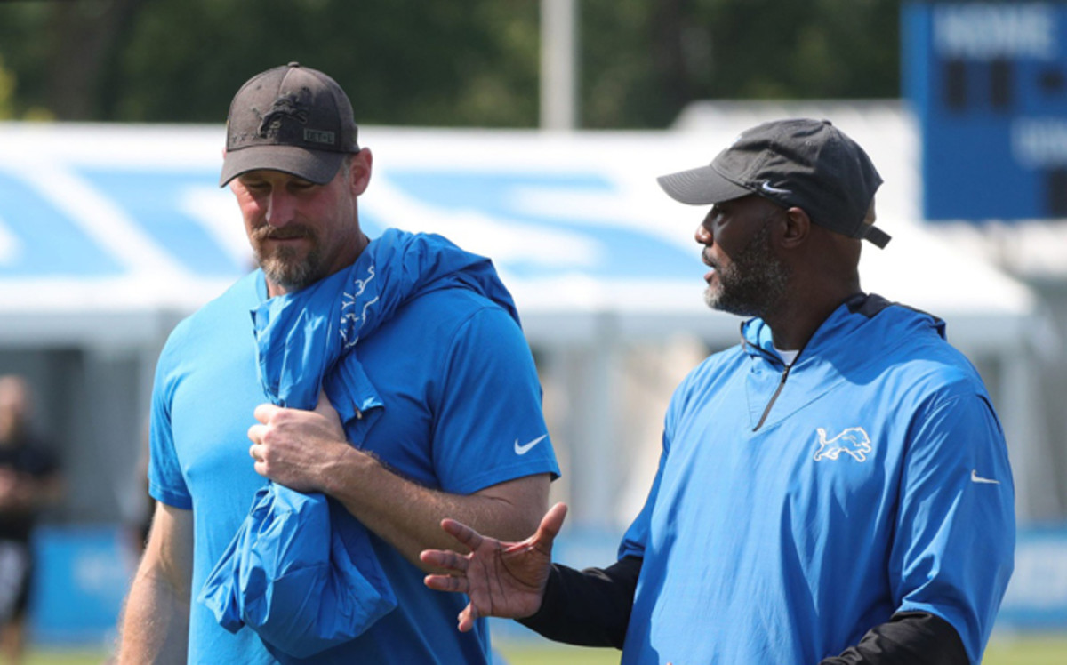 Detroit Lions head coach Dan Campbell and general manager Brad Holmes