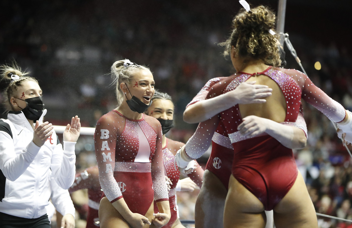 Alabama gymnastics celebration