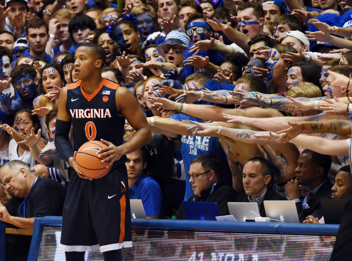 Devon Hall, Virginia Cavaliers men's basketball vs. Duke Blue Devils 2018