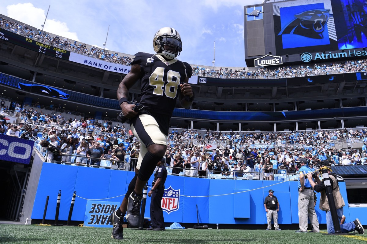 Deonte Harris New Orleans Saints Autographed 16 x 20 Endzone