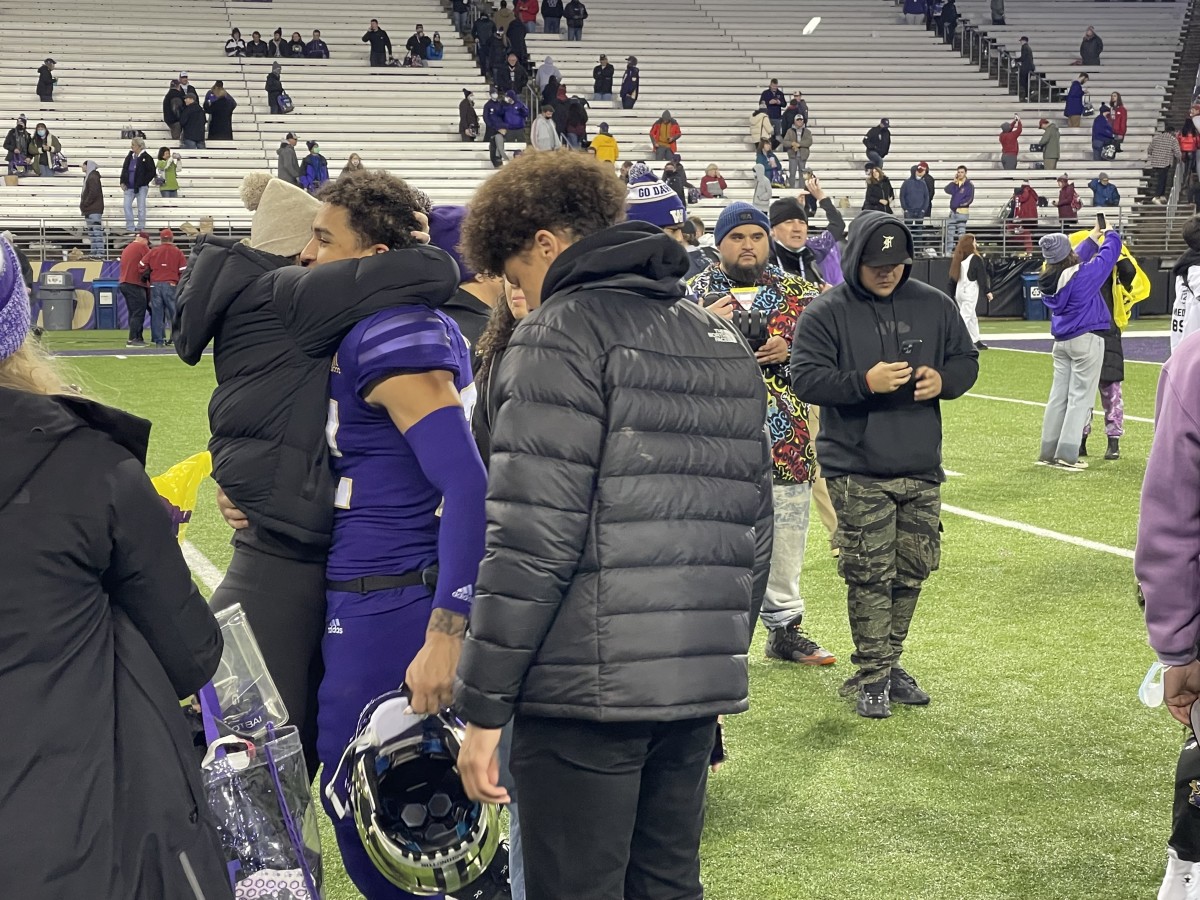 Trent McDuffie after the Apple Cup.