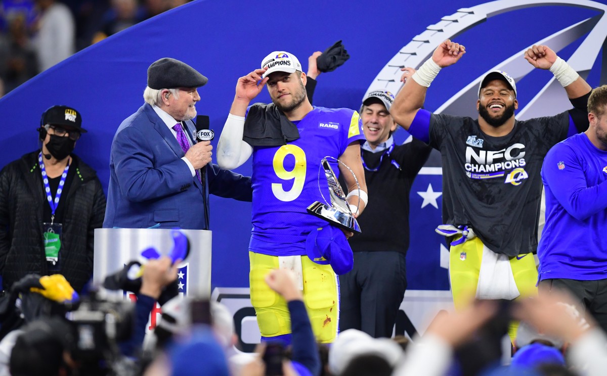 2018 NFC Champion Los Angeles Rams! It wasn't the Super Bowl we wanted, but  no one can take this trophy from us. Be proud of our team! From one of the  worst