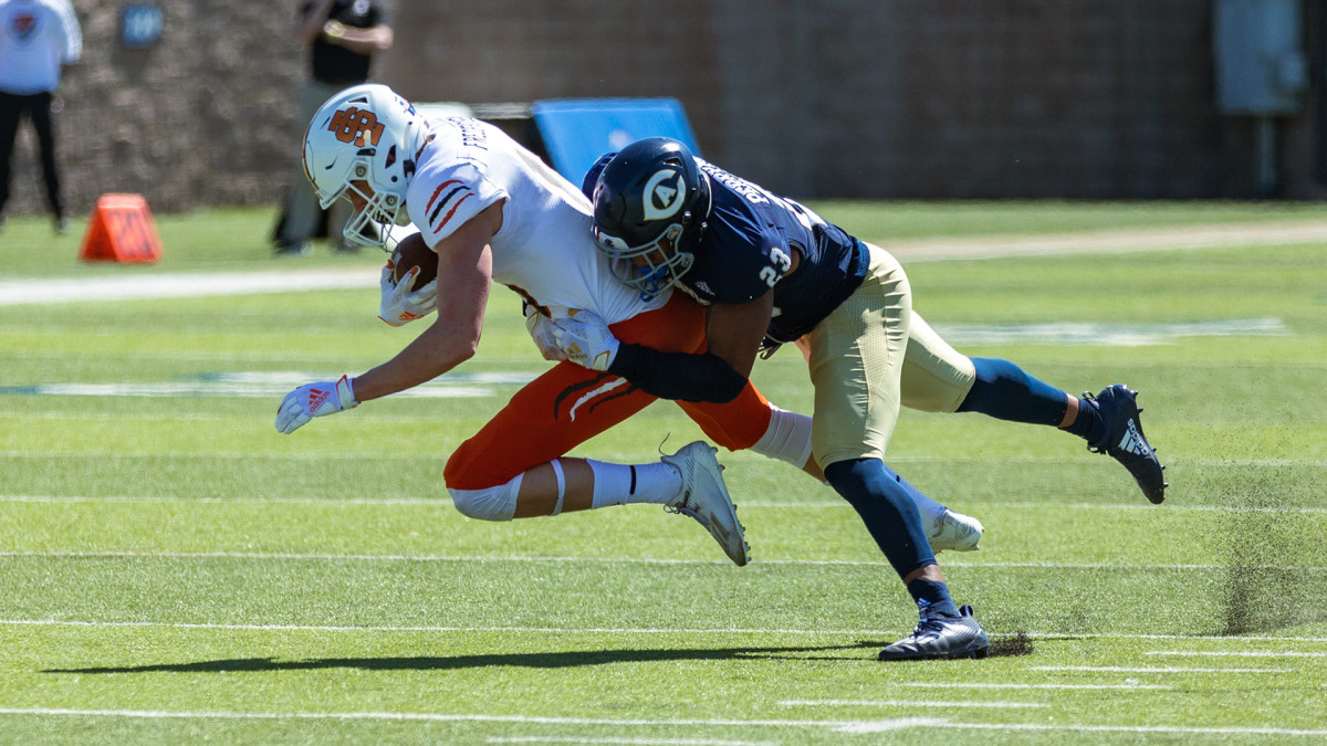 Jordan Perryman is a sure tackler at cornerback.