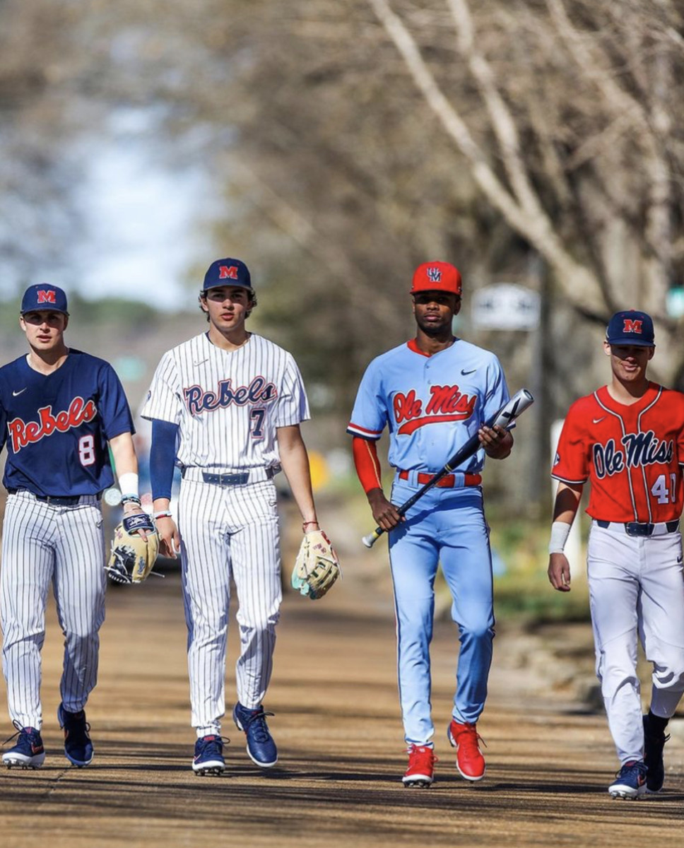 SEC Baseball on X: TOP 10 #SEC UNIFORMS 5️⃣ - Ole Miss Powder Blue The  Rebels fauxbacks are reminiscent of the iconic St. Louis Cardinals all-blue  look of the 70s/80s. They were