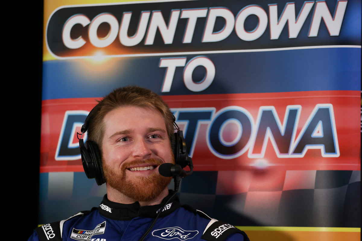 Chris Buescher won the second of the Twin Duel 150s Thursday night at Daytona International Speedway. (Photo by James Gilbert/Getty Images)