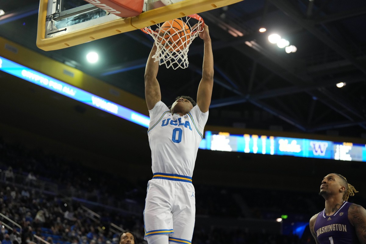 Jaylen Clark. Photo by Kirby Lee, USA TODAY Sports